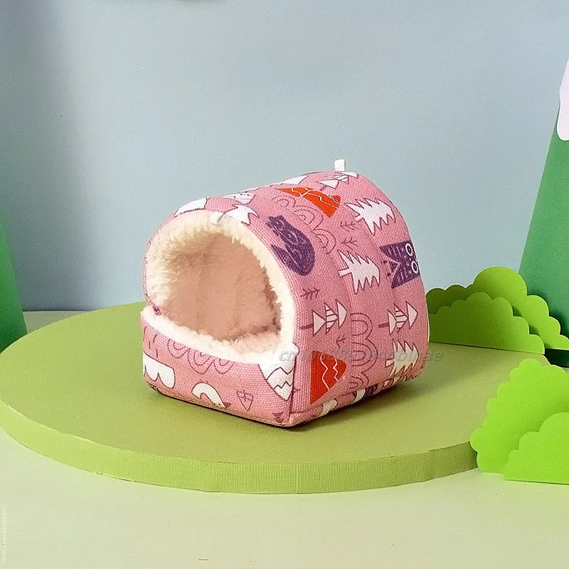Hamster House Cozy Small Hideouts Warm Hamster Nest Guinea Pig House for Comfortable Rabbit Chinchilla Hedgehog Ferret for Good