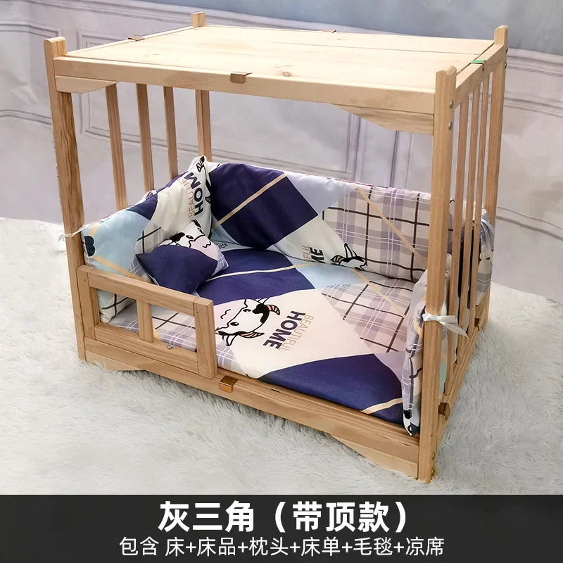 Off the Ground Solid Wood Pet Bed Four Season Universal Dog Bed Small to Large Teddy Bed at Special Price