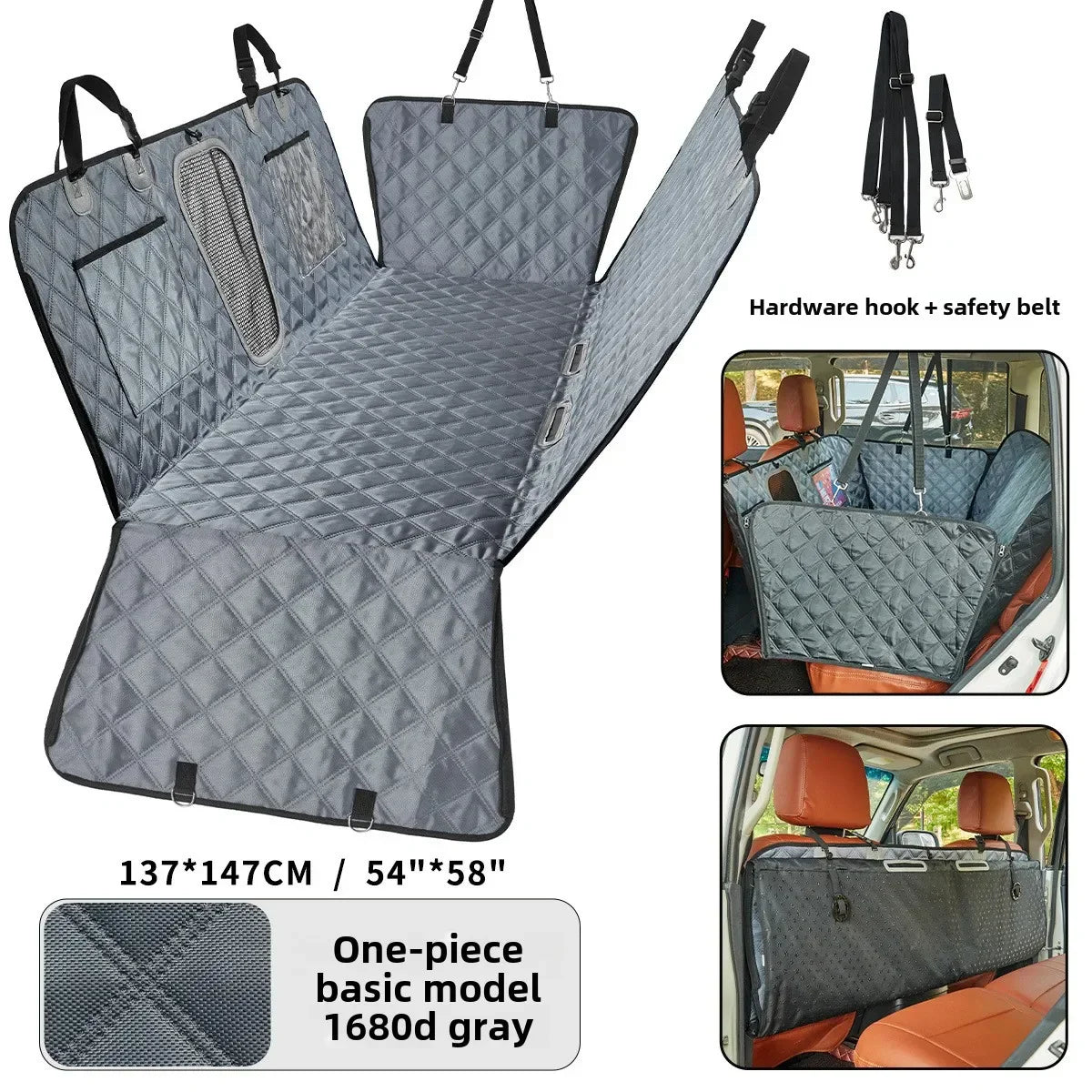 Car Dog Cushion Pet Car Rear Seat Cover Car Pet Seat Cushion Waterproof and Dirt-resistant