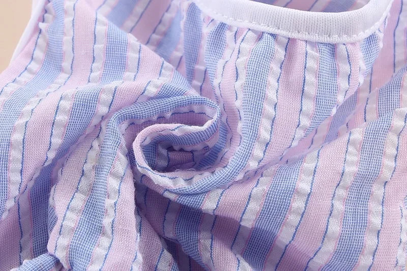 Sweet Bunny Rabbit Skirt Summer Pet Dress for Small Animals Stripe Plaid Puppy Dog Cat mascotas Clothes Clothing estidos perrita