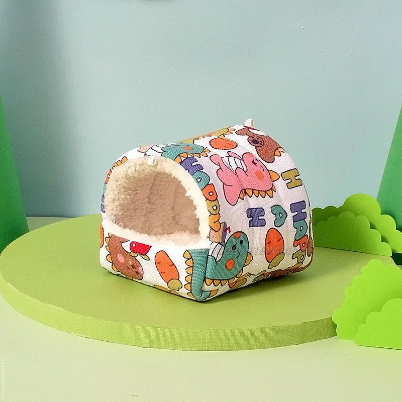 Hamster House Cozy Small Hideouts Warm Hamster Nest Guinea Pig House for Comfortable Rabbit Chinchilla Hedgehog Ferret for Good