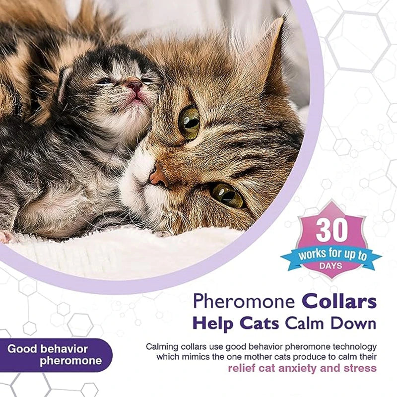 3/4 Pc Dogs Calming Pheromone Collars Cats Relieve Anxiety Adjustable Comfortable Collar For Puppy Kitten Large Pets Accessories