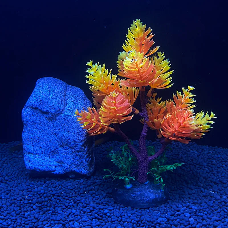 Artificial Aquarium Decor Plants tree Ornament Aquatic Plant Fish Tank DIY Grass Decoration Accessories