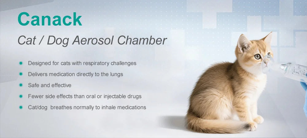 Cat Aerosol Chamber Pet Dog Portable Inhaler Spacer With Breathing Indicator Silicone Mask For Veterinary Equipment Vet Clinic