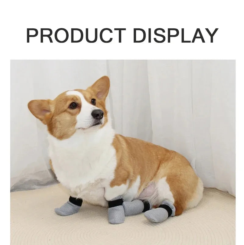 4 Pcs Cat Socks Anti-Scratch Anti Skid Protective Cats Shoes Elastic Soft Fabric Non-Slip Kitten Foot Cover Pet Supplies