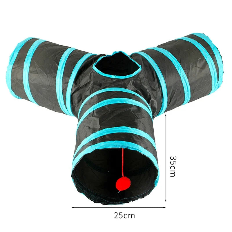 Collapsible Rainbow Cat Tunnel Pet Tube Play Toy Indoor Outdoor Kitty Puppy Toys for Puzzle Exercising Hiding Training Cat Toys