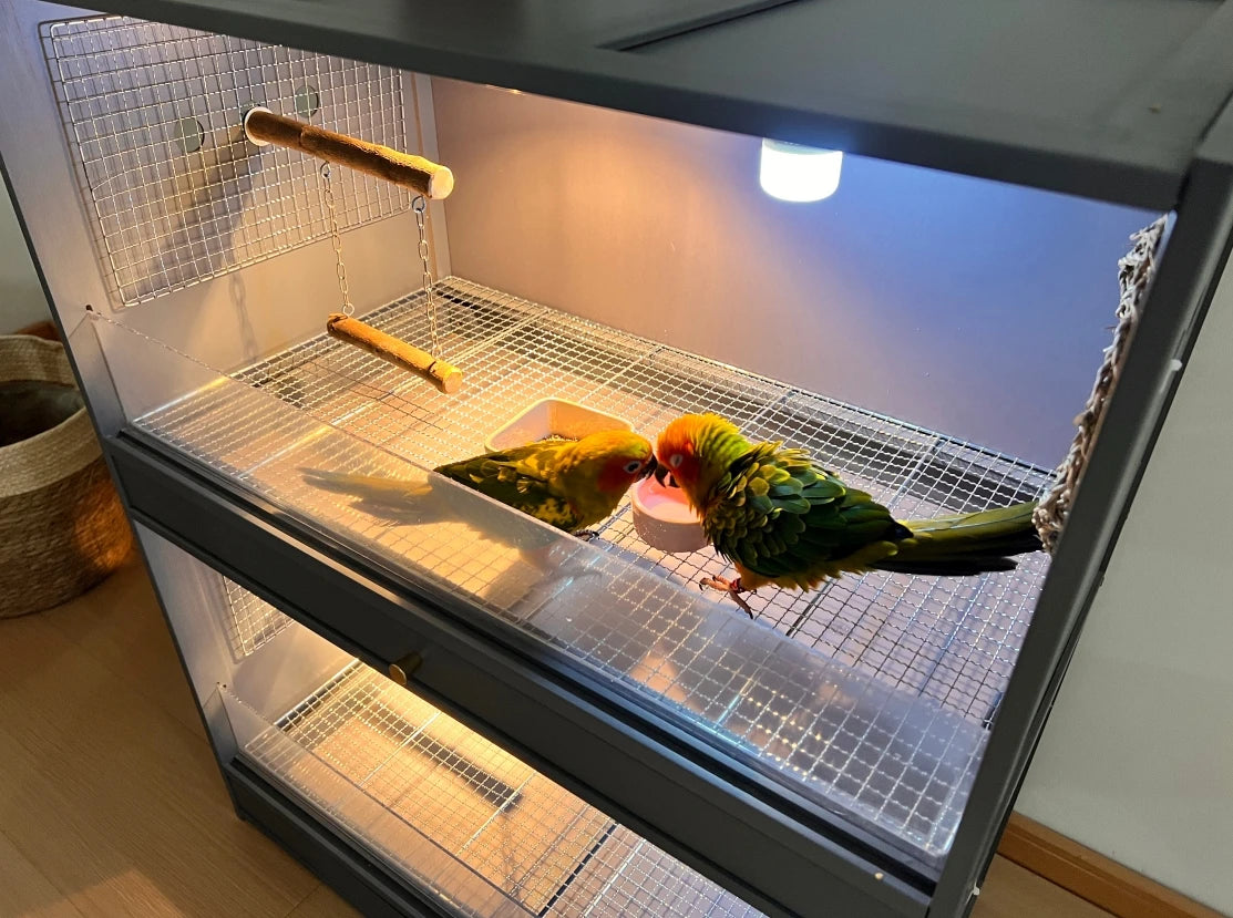 Drawer Type Quail Cage Full Set Pet House with Constant Temperature for Button Quail