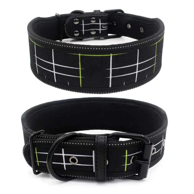 Fashion Big Dog Collar Reflective Adjustable Pet Collars for Small Medium Large Dogs German Shepherd Whippet Pets Accessories