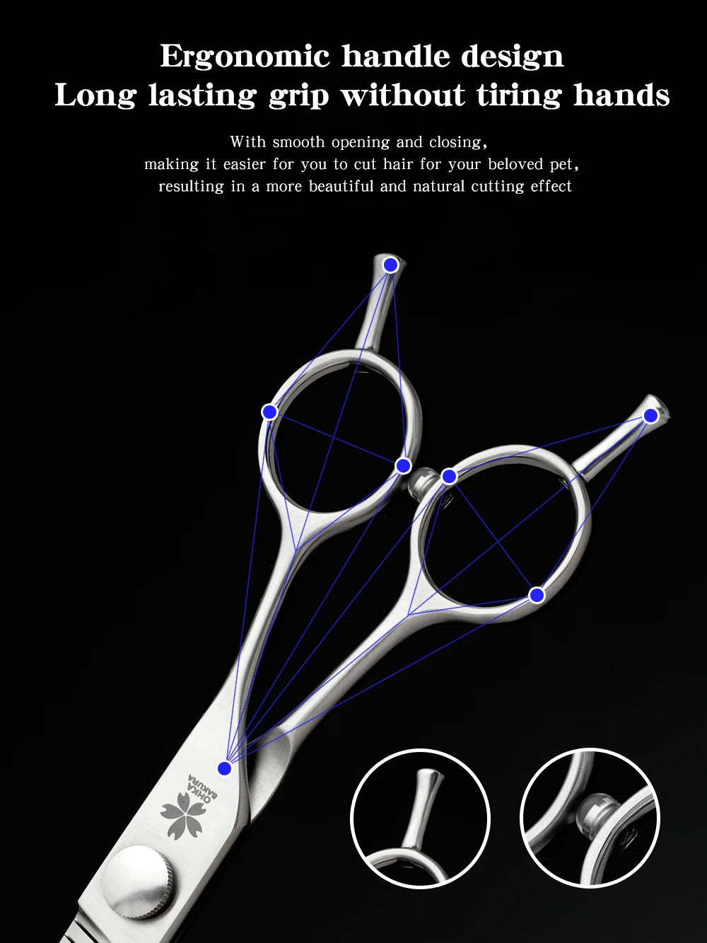 Bending Magic Scissors Professional Pet Beauty Scissors Beautician's Shop for Trimming VG10 steel Natural Trimming 7.25 inch
