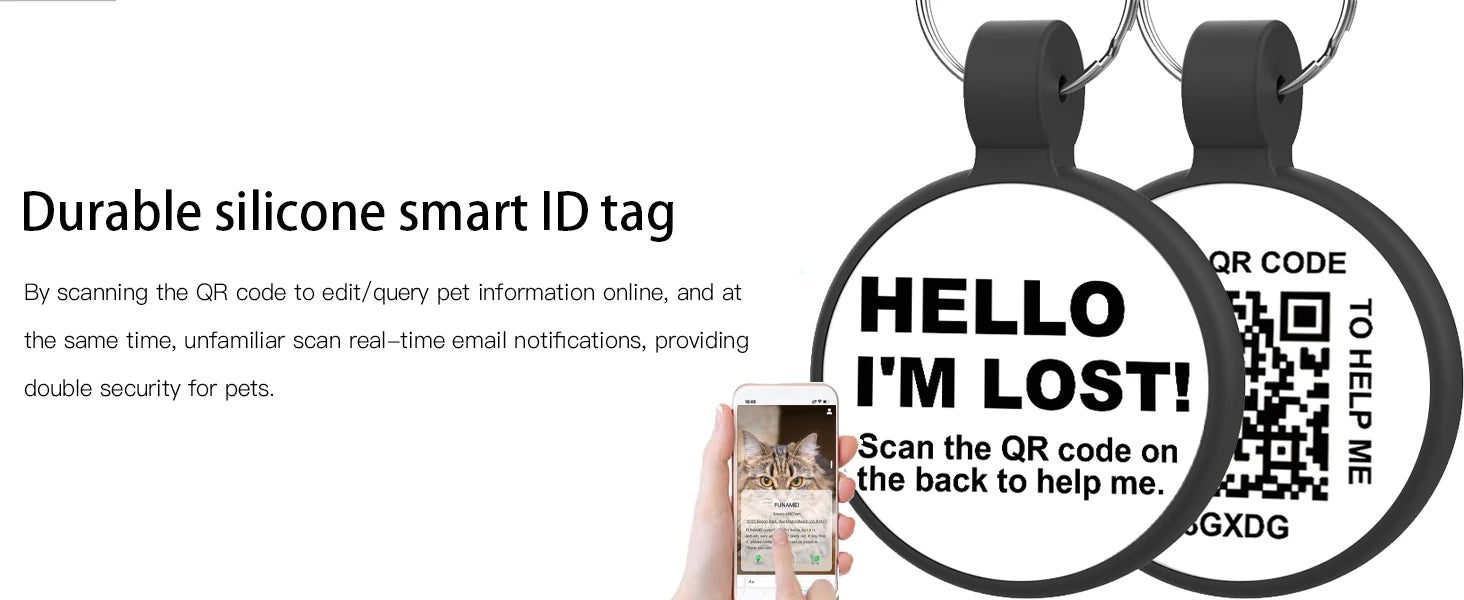 Airtag Holder Cat Collar with QR Tag, Cat Accessories Reflective PU leather Kitten Collars, Cat ID Tag, Safety Elastic bands