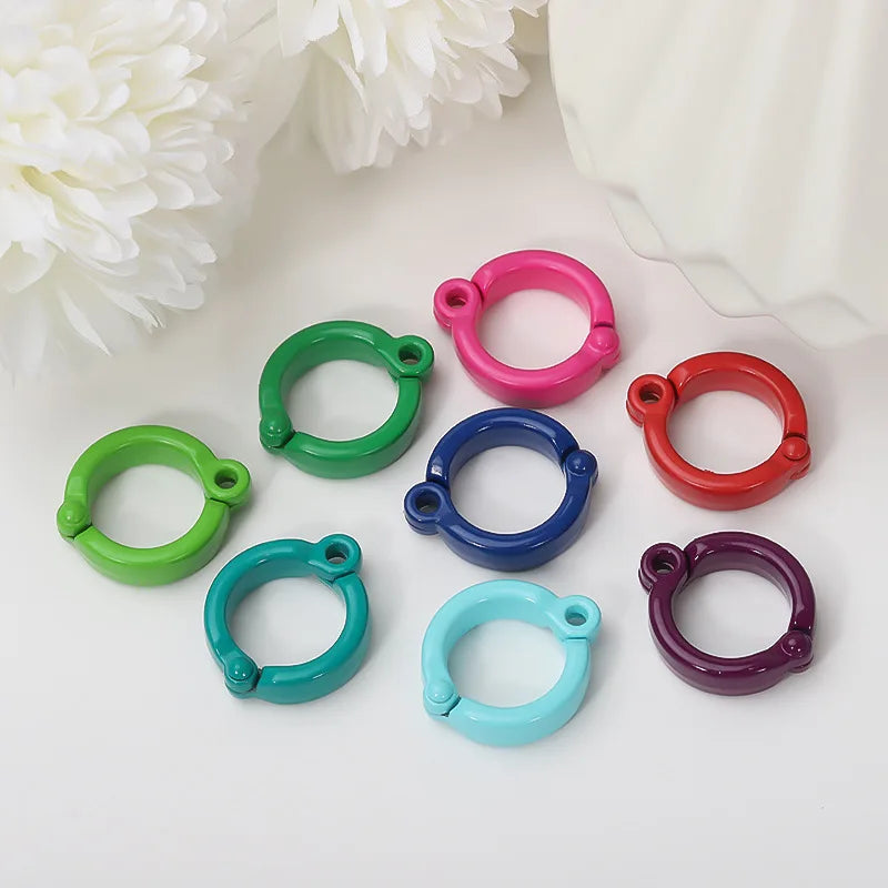 3.5-9.5mm Parrot Foot Rings Metal Pet Bird Leg Rings Outdoor Fly Training Activity Anti-Lost Opening Clip Leash Accessories