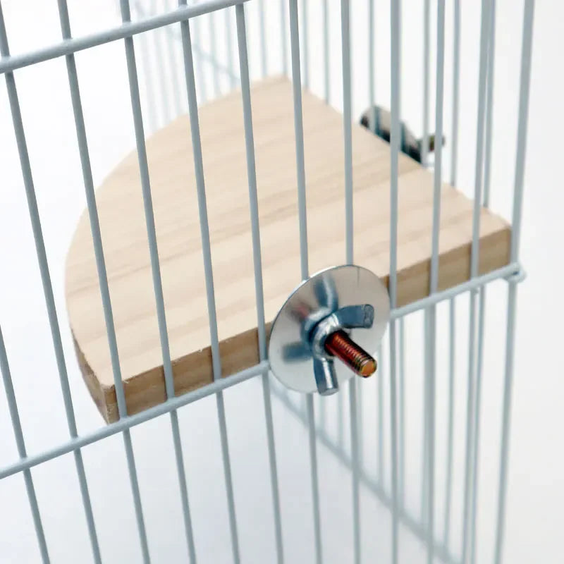 1Pc  Pet Bird Parrot Wood Platform Stand Rack Toy Hamster Branch Perches for Bird Cage Toys 3 Sizes Pet Station Board