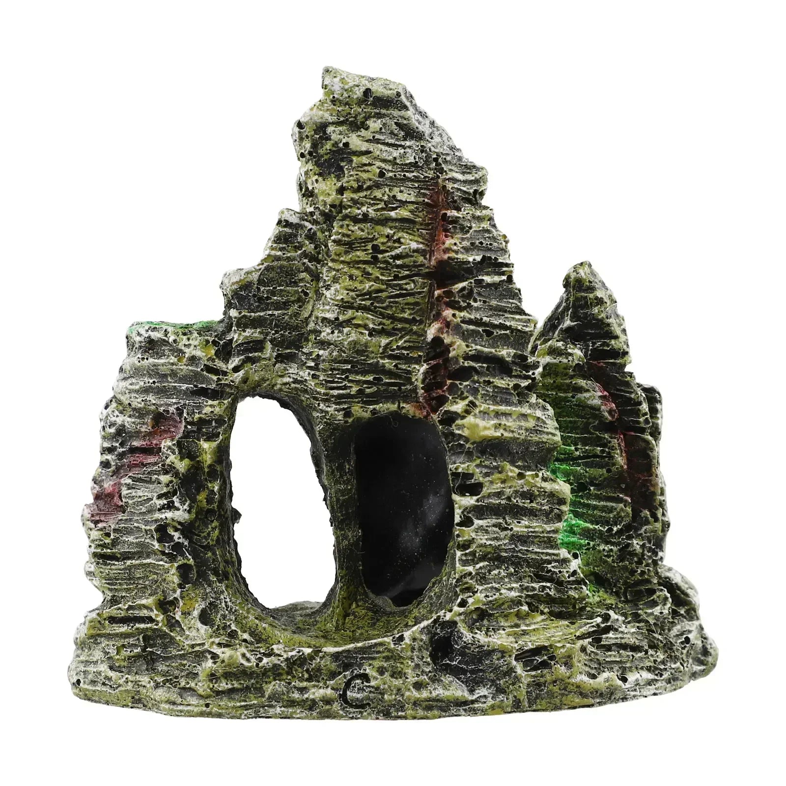 Mountain View Aquarium Rock Cave Tree Bridge Fish Tank Ornament Rockery Landscaping Artificial Mountain Rockery Aquarium Decor