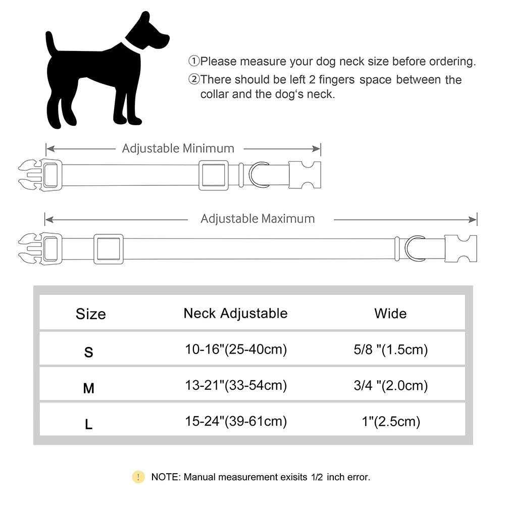 Nylon Dog Collar Cute Printed Dog Collars Spring Summer Pet Puppy Necklace Adjustable For Small Medium Large Dogs Chihuahua Pug