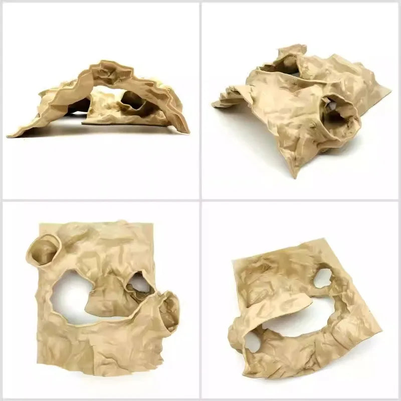 3D Printed Fish Tank Underground Cave Shelter Hideout for Fish Shrimp Reptile,Landscaping Ornaments Aqaurium Decorations