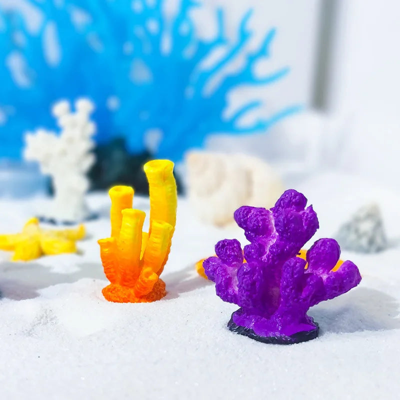 Artificial Coral Fish Tank Decoration Starfish Resin Reef Landscape Aquarium Decoration Accessories Craft Tabletop Ornaments