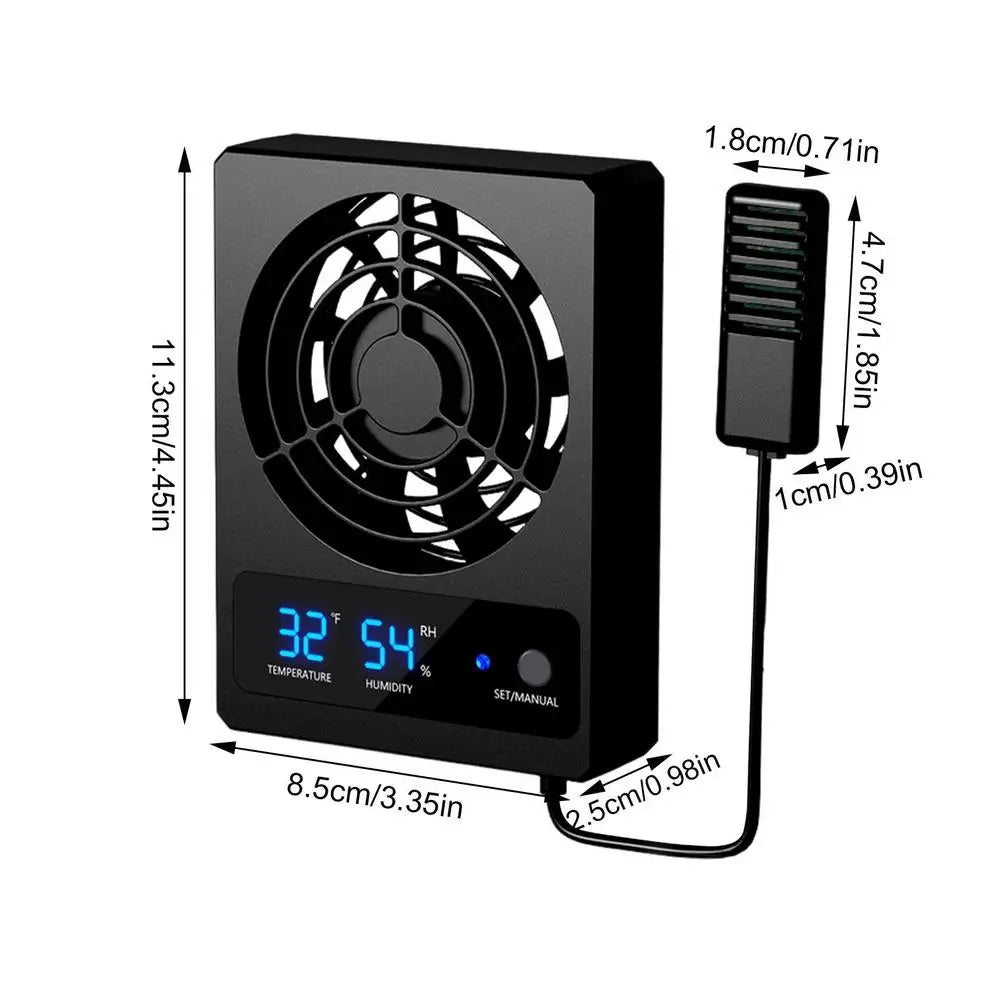 1pc Ventilation Fan For Reptile Enclosure Dehumidifier For Rainforest-Terrarium Pet Temperature Controlled Low Noise Cooling Fan