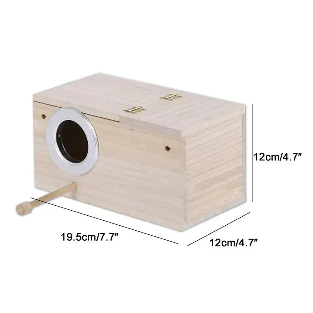 Bird Breeding Box Cage Nest For Parrot Nesting House Wooden Lovebirds Finch Home Tools