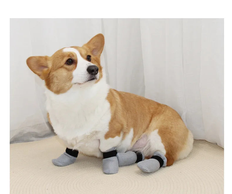 Cat Socks Anti-Scratch Protective Cats Shoes Soft Breathable Home Pet Booties With Secure Velcro Fit Noise Free Pet Supplies