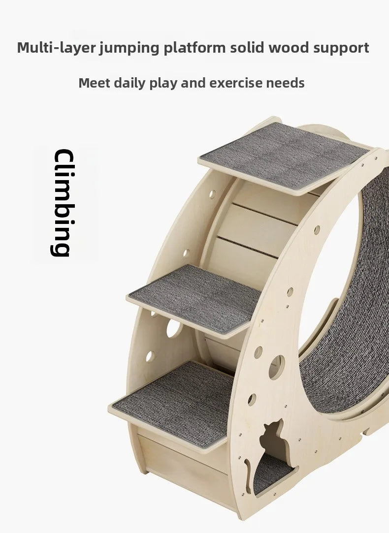 Cat Treadmill Anti-depression Fiberboard Mascot Wooden Pet Pedal Pet Dog Fun Fitness Running Wheel