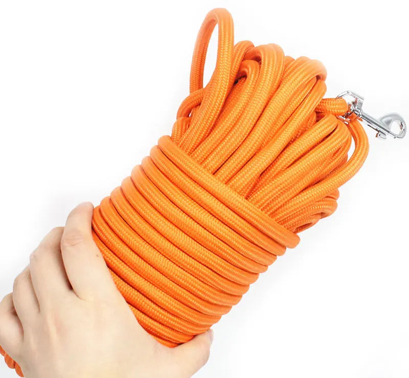 5M/10M/15M Long Rope Training Dog Leash- Heavy Duty Nylon Recall Agility Training Dogs Lead Leash For Medium Large Dog Leash