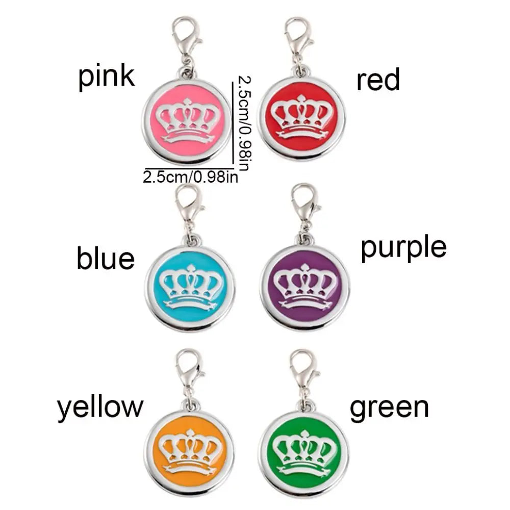 Pet ID Card Crown Pet ID Name Tag Loss Prevention Zinc Alloy Pet Nameplate Personalized Dog Hanging Tag For Cats Dogs