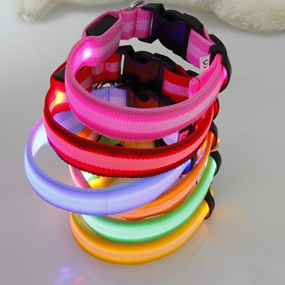 Puppy Collar Dog Cat Night Safety Flashing Luminous LED Light Adjustable Pet Collar Dog Supplies