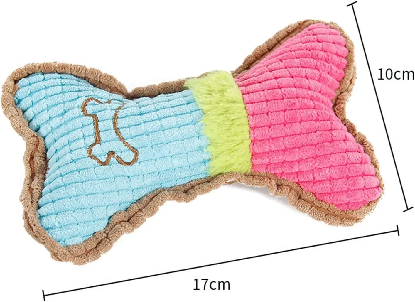 1pc Dog Squeaky Toys, Bones Plush Dogs Chew Toy for Small Medium Breed Puppy Aggressive Chewer Pets Puppy Playing Cleaning Teeth