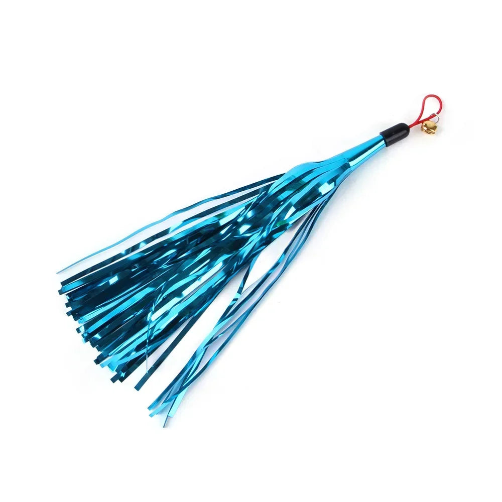 Cat Feather Toy Accessories False Birds Worm Toy with Bell Kitten Cat Toys Interactive Replacement Refill Foam Ball Training