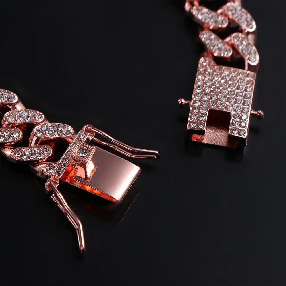 Rhinestone Luxury Metal Fighting Necklace Dog Accessories Pet Supplies Dog Jewelry Collar Pet Chain Necklace