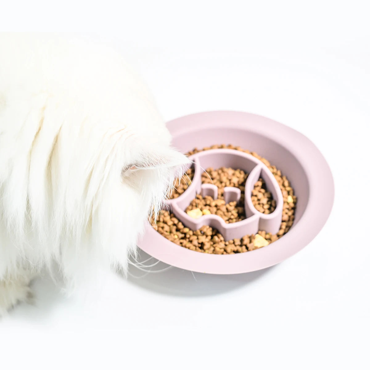 High-quality anti-choking slow-feeding portable silicone pet bowl anti knock, anti choking, cat and dog drink water for slow
