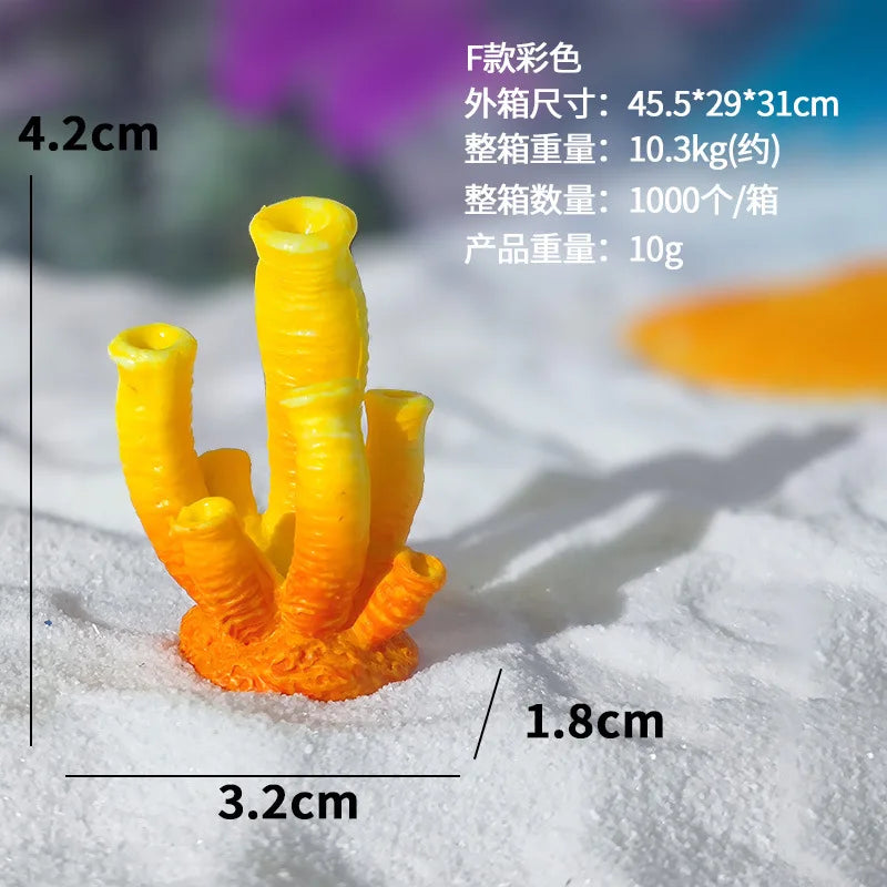 Artificial Coral Fish Tank Decoration Starfish Resin Reef Landscape Aquarium Decoration Accessories Craft Tabletop Ornaments