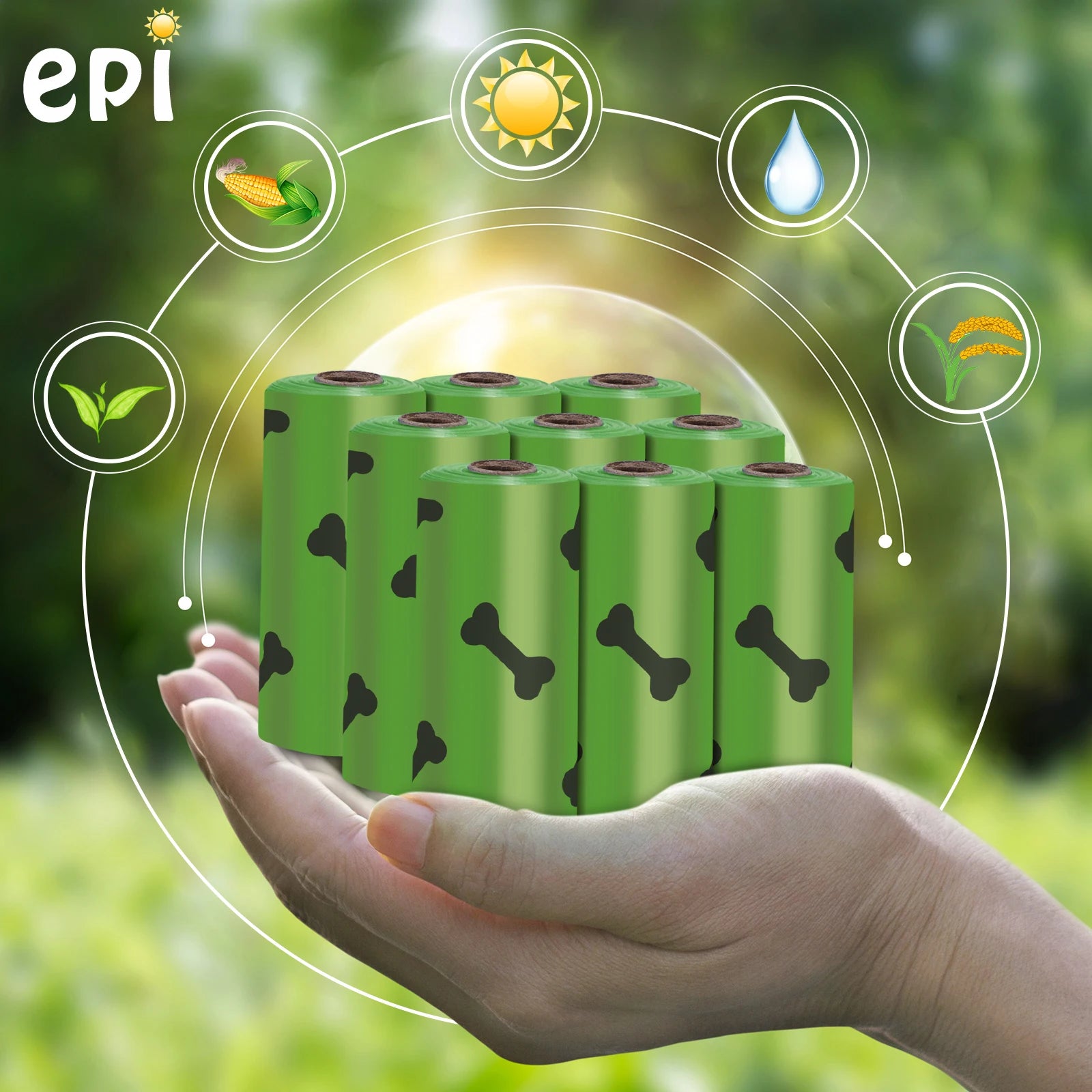 Dog Poo Bags - 540 Counts Biodegradable Poop Waste Bag Refill Rolls for Dogs Large and Leak Proof Poo Bag