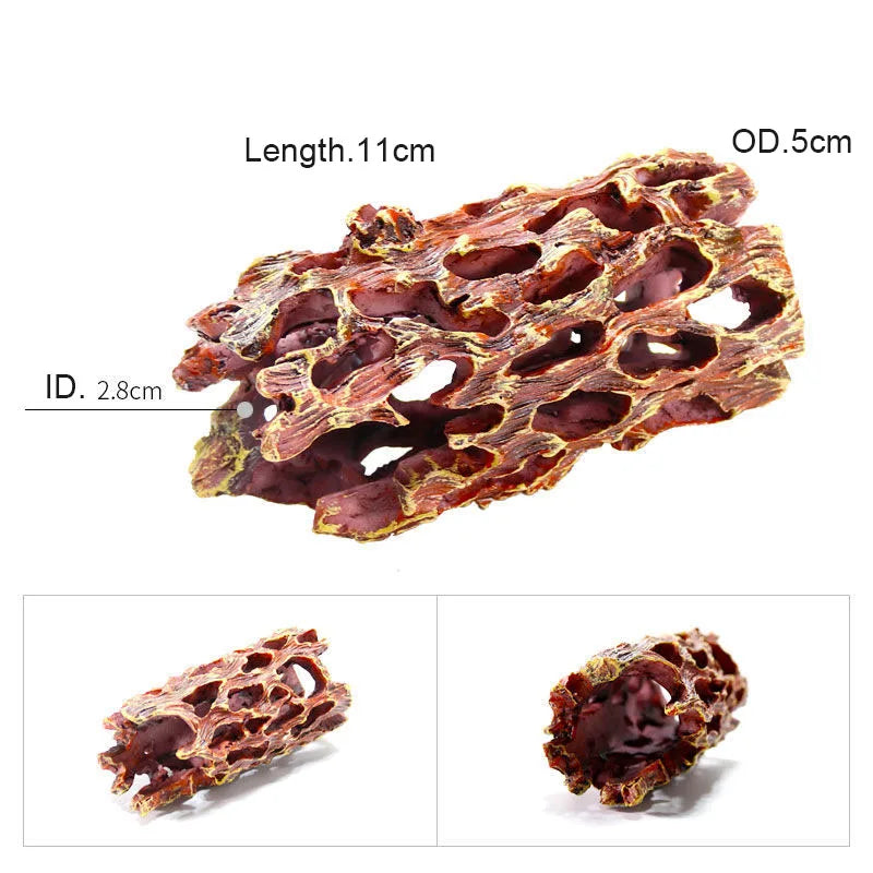 Aquarium Decoration Resin Cholla Wood Fish Tank Landscaping Shrimp Shelter Nest Tank Dodging House Spawning Hole Fish Roots