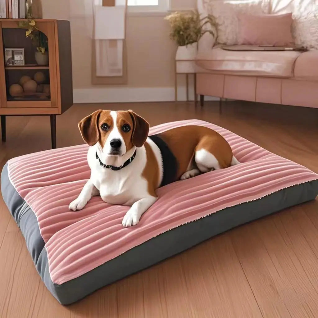 Dog Bed Washable Kennel four seasons Pet Large Sofa Plus Corduroy Thick Deep Sleep Cushion Puppy Mat for Small To Large Dogs
