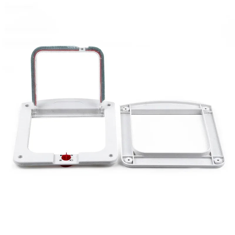 Pet Safe Cat Dog Door Hole Control Free In and Out Two-Way Adjustment Puppy Glass Animals Door Gate Frame Indoor Pet Supplies