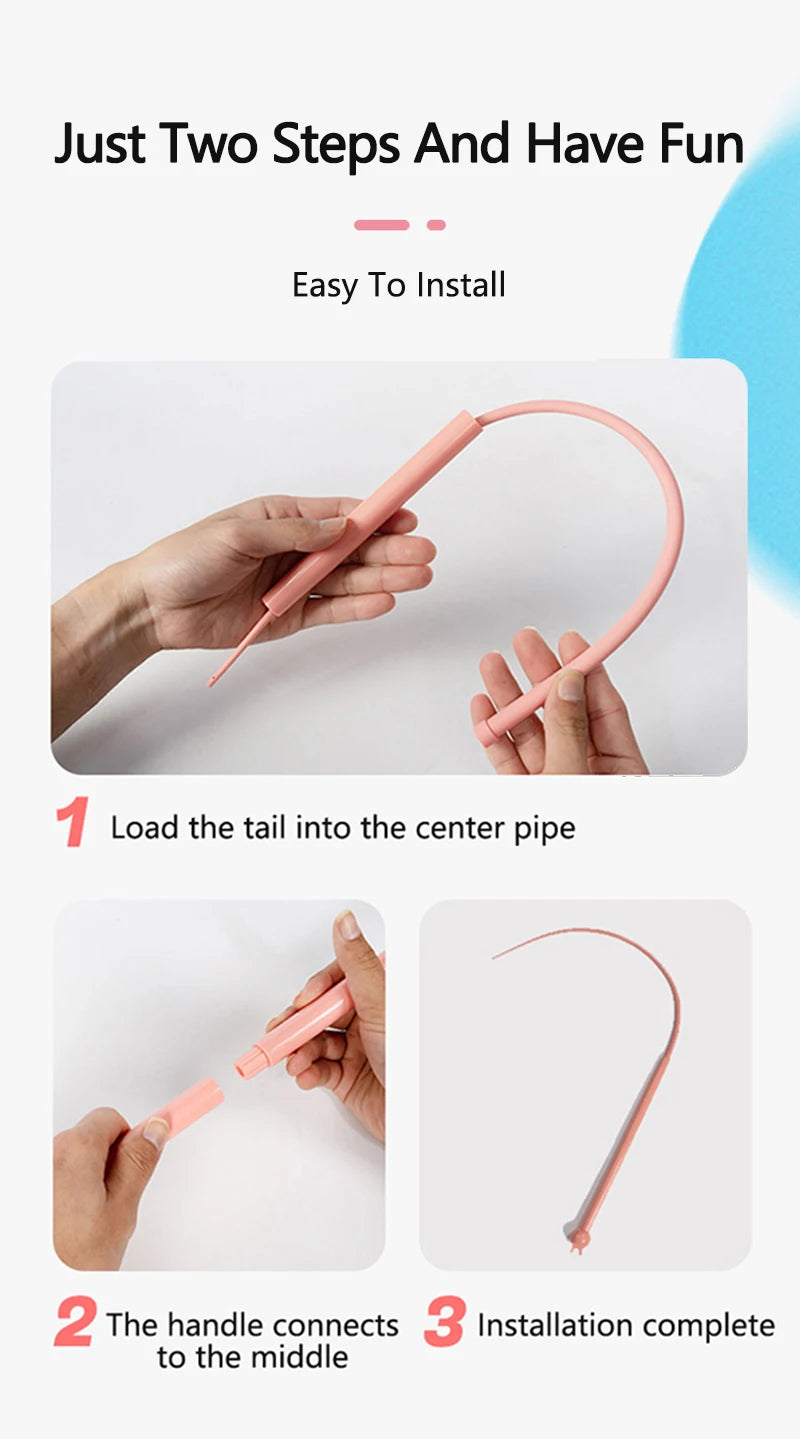 New Two-color Pet Petting Artifacts Cat Cat Stick Training Toys Stick Cat Toy Wand Interactive Kitten Tease Toy Easy To Carry