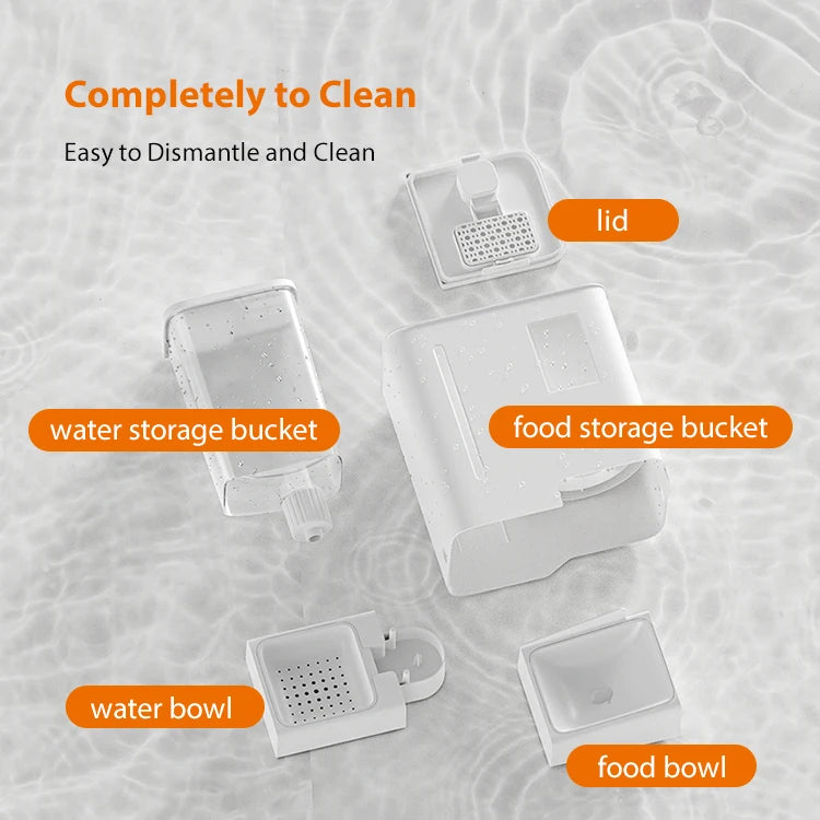 Automatic Cat Dog Feeder 2 in 1 Cat Water Fountain with Camera Smart Pet Fountain Cat Dog Feeder Pet Products