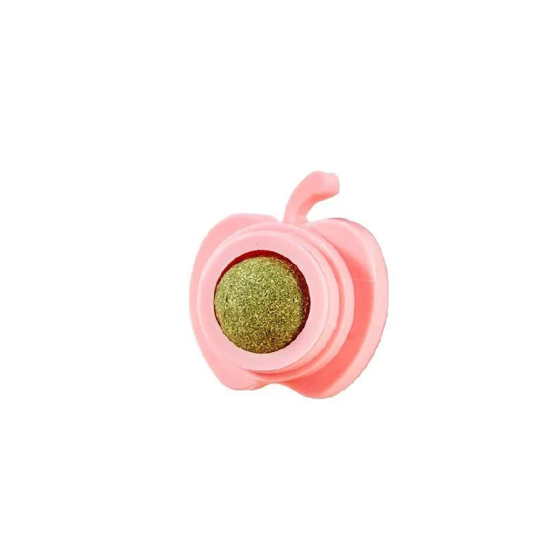 Catnip Wall Ball Licking Ball Spherical Teeth Cleaning Cat Catnip Toy Rotatable Kitten Licking Ball Pet Supplies Wall Treats