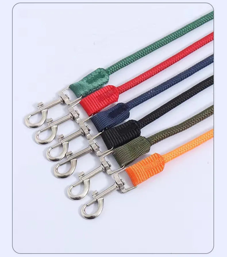 Dog Leash Colorful Long Dogs Leash 2M Pet Chain Nylon Leashes for Dog Walking Comfortabe Handle Dogs Leashes 160cm Pet Supplies