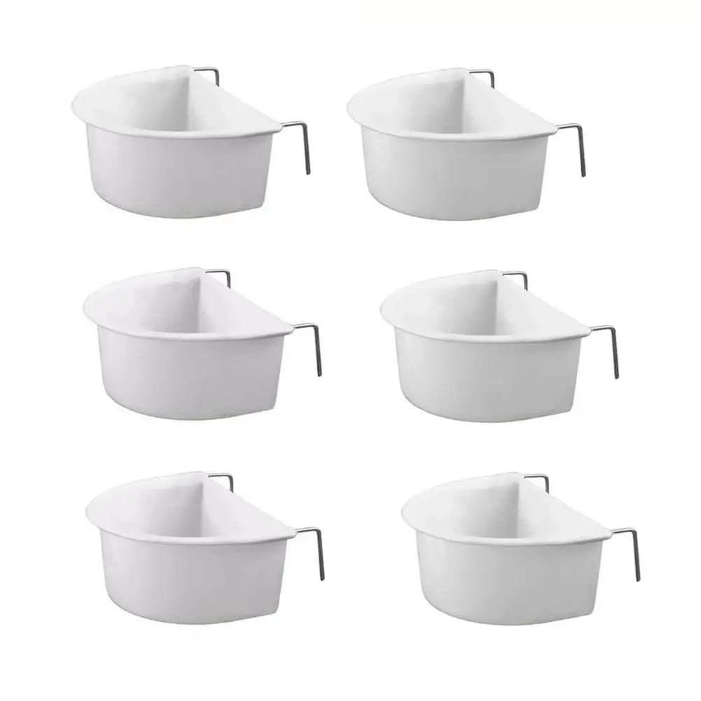 1/6pcs Bird Food Feeding Dish Easy to Install Bird Cage Feeder Bowl for Budgie Parrot Parakeets Lovebirds Bird Cage Hanging Bowl