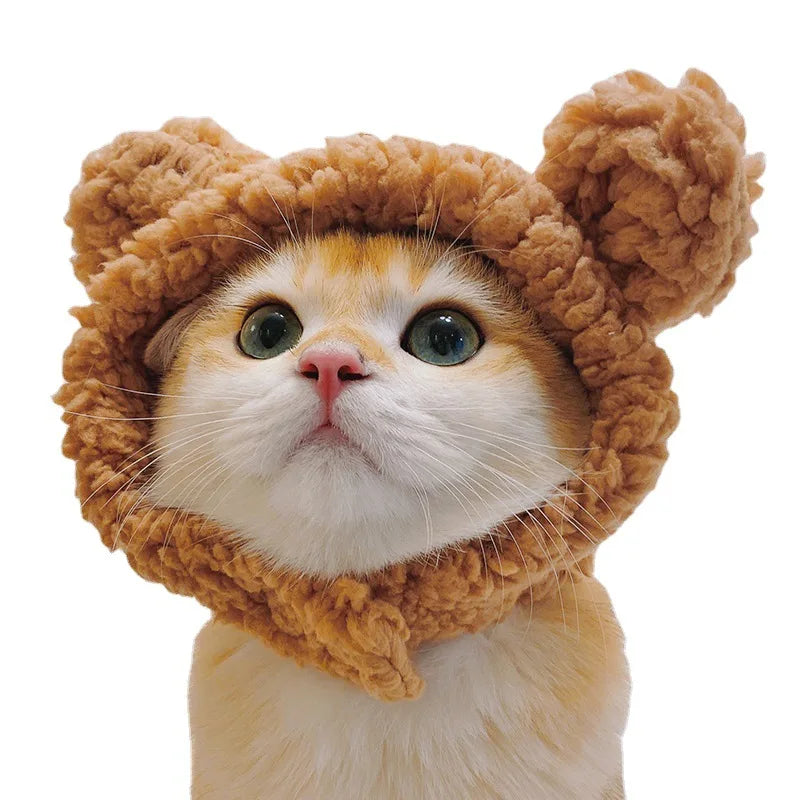 Lion Mane Cat New Cute Wig Hat for Dogs and Cats Small Dog Pet Cat Decoration Accessories Lion Wig Fancy Hair Cap Pet Supplies