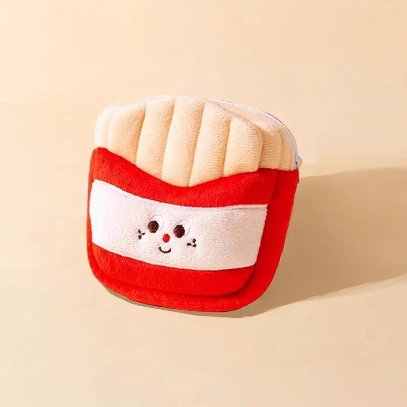 Pet Cute Burger and French Fries Backpack Towing Rope Cat Vest Dog Chest Strap for Walking Dog Rope Supplies Dog Bag