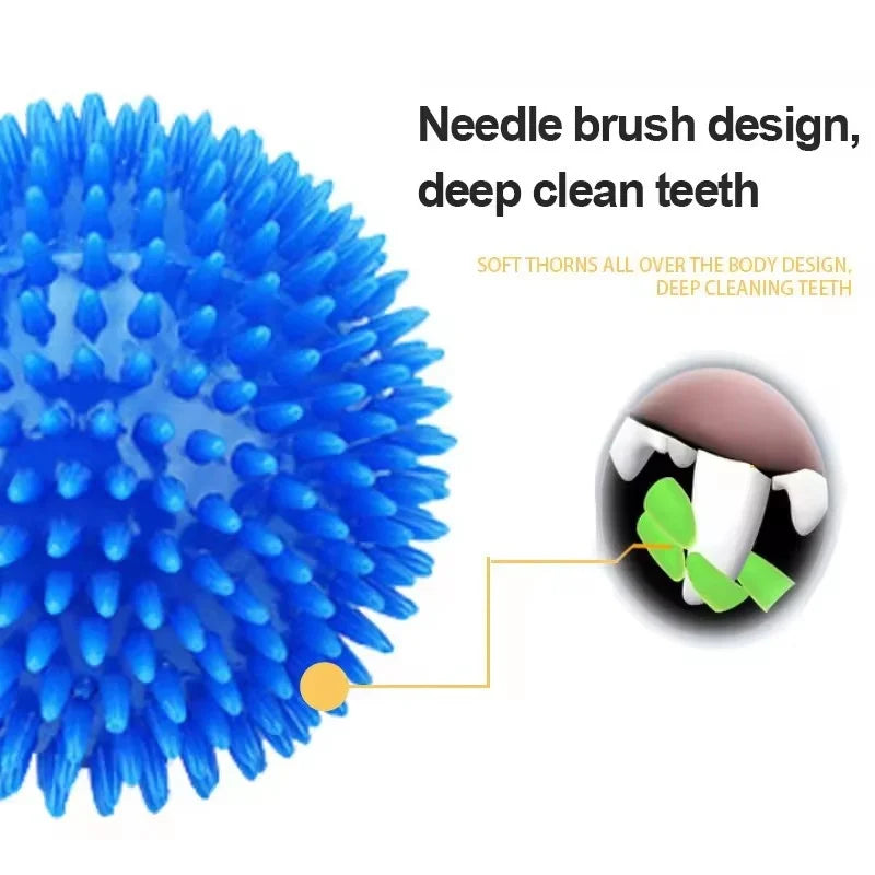 Pet dog toys, cat and puppy vocalization toys, squeaking teeth cleaning balls, training pet teeth chewing toys, thorn balls