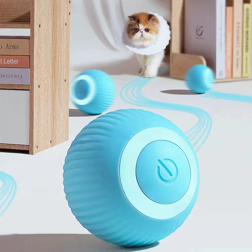 1/4Pc Cat Interactive Ball Smart Cat Toys Electronic Interactive Cat Toy Indoor Automatic Rolling Magic Ball Cat Game Accessorie