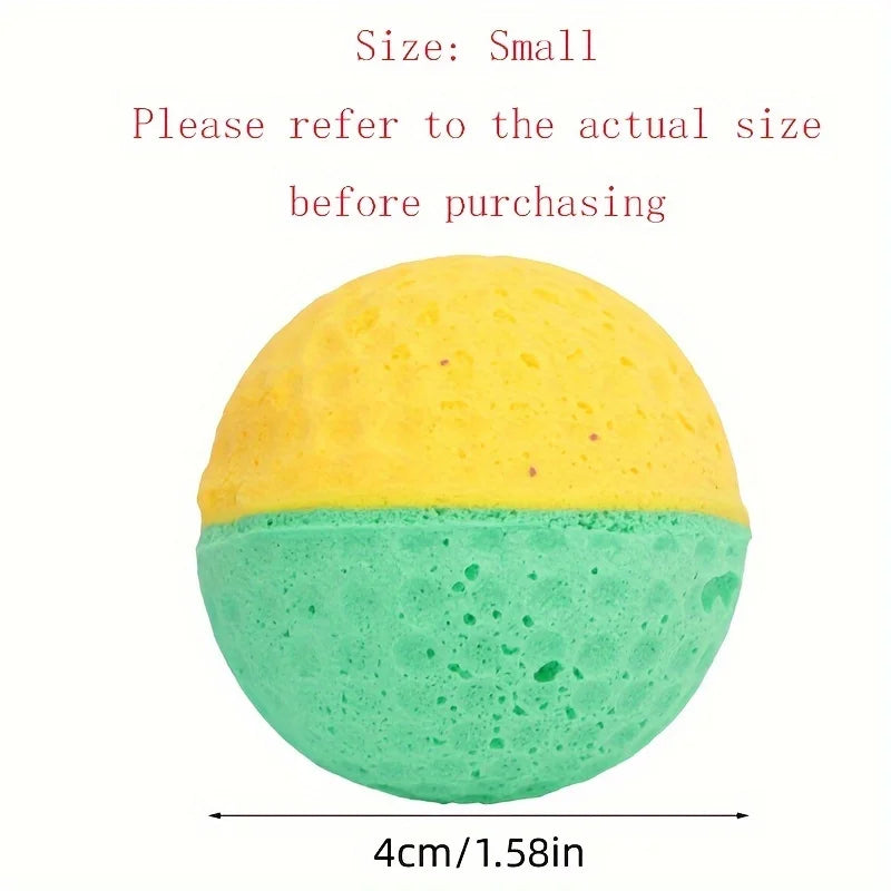 Cat Foam Ball Toys Pet Interactive Chase Sponge Balls for Pets Soft Bouncy Quiet Durable Bite Resistant Easy Clean Rubber Balls