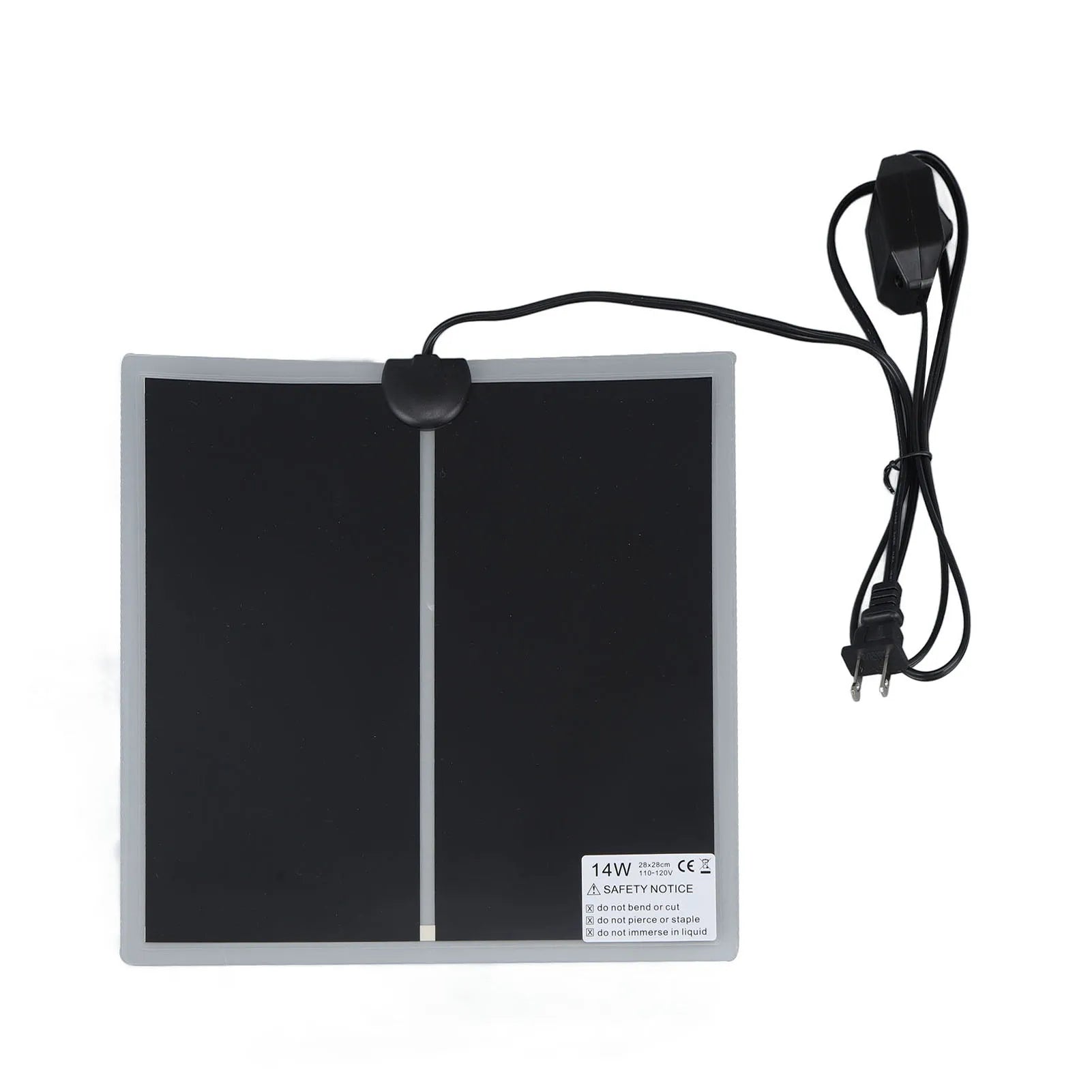 Reptile Terrarium Heat Pad Rapid Heating 110V to Waterproof Adjustable Temperature Reliable for Home Living Room Office
