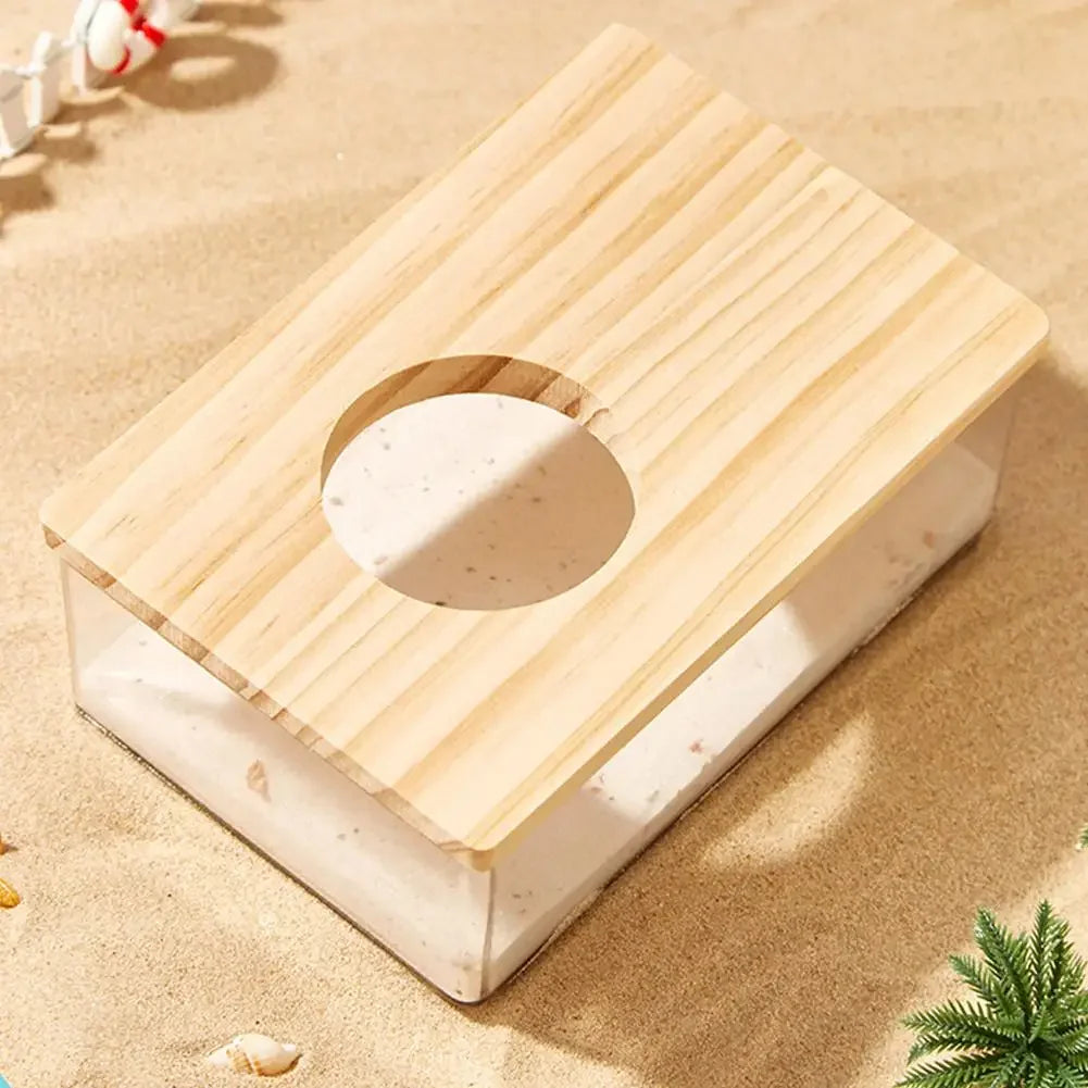 Acrylic hamster golden bear sand bath box fully transparent small pet hamster bath box toilet dual-purpose bath sand basin