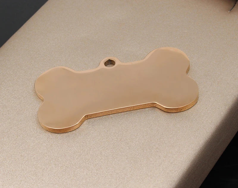 Bone Dog ID Tag Pet Collar Pendant Personalized Engraved Dog Face Name for Cat Puppy Keyring Charm Necklace Accessories Gender