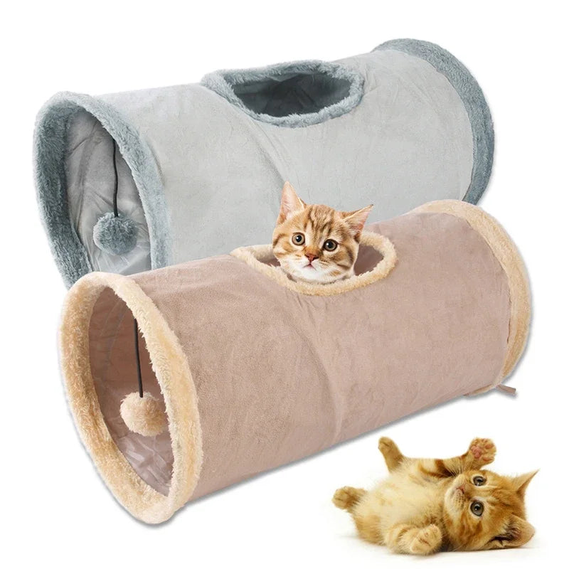 Collapsible Rainbow Cat Tunnel Pet Tube Play Toy Indoor Outdoor Kitty Puppy Toys for Puzzle Exercising Hiding Training Cat Toys